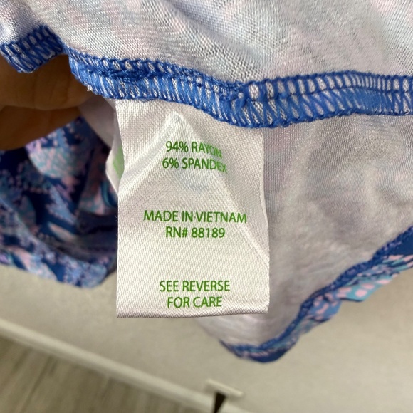 Lily Pulitzer Womens Minka Blue Floral Skirted Romper XS - Picture 5 of 10